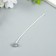 Cotton flash wick, white metal 10 cm