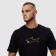 T -shirt male, black color/print mix, size S