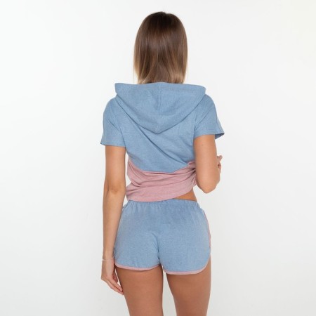 The set "Dawn" is female (T -shirt, shorts) Blue color, size 46-4