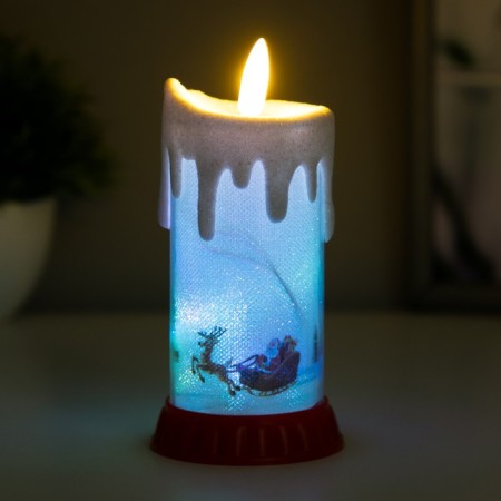 Spinker "Frosty candle" Led RGB from batteries LR44 6x6x10 cm Risalux-6
