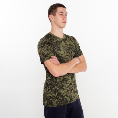 T -shirt male, green color/pixel, size 54-1