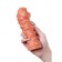 Kokos nozzle with additional stimulation, realistic, TPE, bodily, 16.5 cm