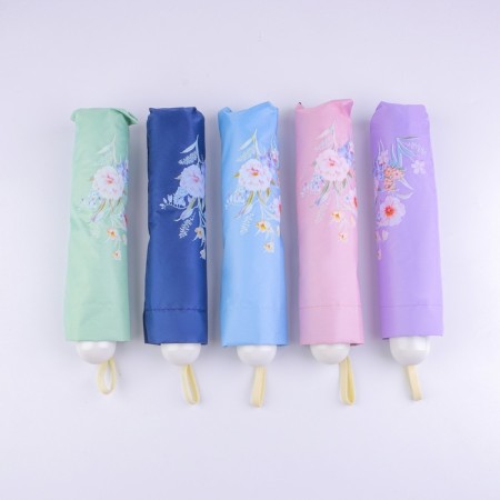 Mechanical “Flowers” ​​umbrella, Eponge, 4 additions, 8 spokes, r = 48 cm, color mix-6