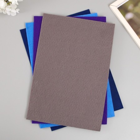 A set of soft felt "Astra" (4 pcs) Assorted, 3 mm, 400 gr. 20x30 cm