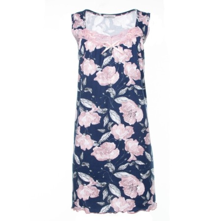 Night shirt female, dark blue color, size 44-3