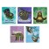 Notebook of 48 sheets in the Caribbean Lanvers cage, covered cardboard, matte lamination Soft Touch, mix