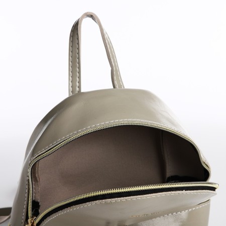 Open-ryukzak-mini made of artificial leather with lightning, the color is gray-4