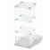 Desktop window, 2 shelves, 300 × 300 × 700, chipboard, glass color white