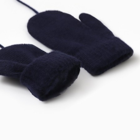 Baby mittens minku, dark blue color, 13.5 cm-2