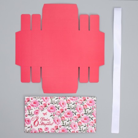Gift folding box, packaging, “from March 8”, 10 x 10 x 10 cm-6
