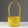 Wicker basket, D19 x 9.5 x 32 cm, yellow, bamboo