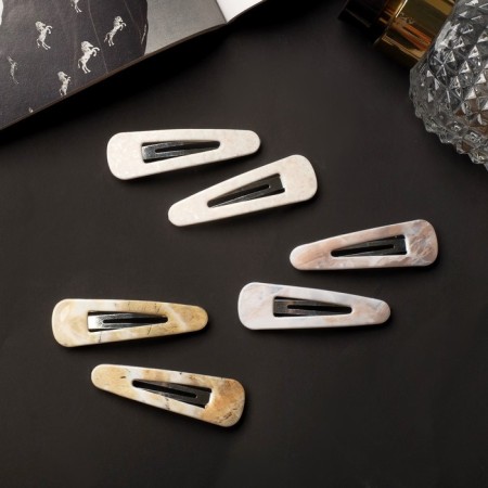 Invisibility for Herty hair (set 6 pcs) marble, 5.5 cm, mix