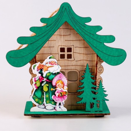 Light decor "House of Santa Claus" 6.9 × 12.4 × 11.2 cm, mix-5