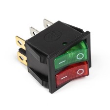 Key switch with a double backlight, red-green