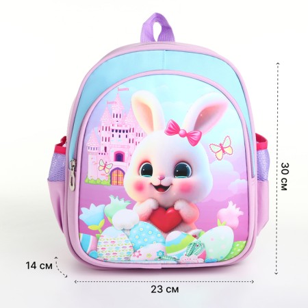 Baby backpack on lightning, "chosen", pink/blue color-1