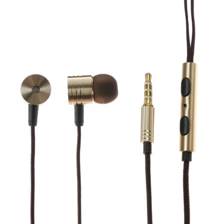 Luazon LN-8 headphones, vacuum, microphone, black and golden