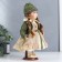 Doll Collectible Ceramics "Vasilisa in a beige dress, green jacket" 30 cm