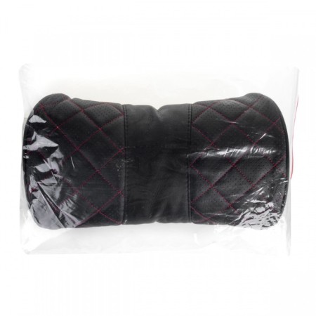 Pillow on the headrest Skyway, 33x18cm, artificial skin, black-2