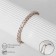 Bracelet with rhinestones "shine" on a puff, the color is white in gold