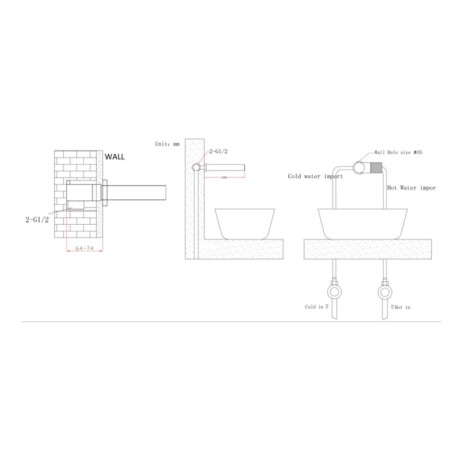 Bronze de Luxe Avantgarde 2021GB sink mixer, 220 mm excess, brass, bronze-8