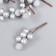Decor "Bangs with Balls" silver 4.5 cm