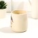 Ceramic mug with a lid and a spoon “every day is beautiful”, 450 ml, beige color
