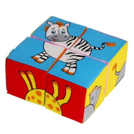 A set of developing soft cubes “Collect a picture. Animals 2 "-3