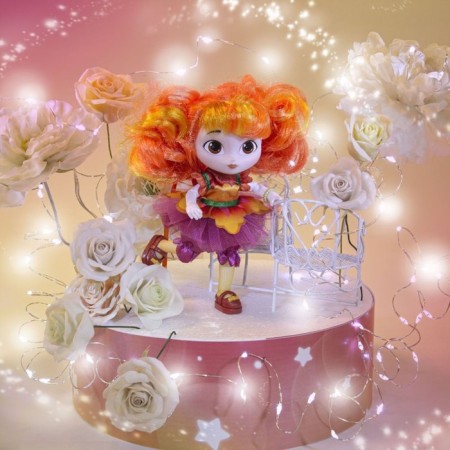 The hinge doll “Fairy in a ball dress. Alenka ", 13 cm-11