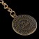 Metal key key, coin "No. 1", diam. 2.5 cm