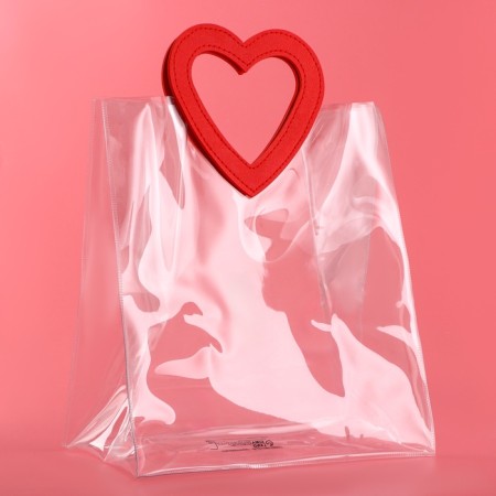 Gift package from PVC, red, 25 x 28 x 15 cm-1