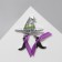 Brooch "Hat" with shoes, colored in black silver