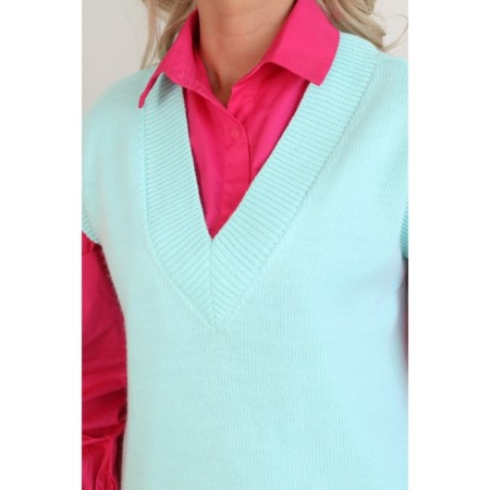 Women's vest, size 50, mint color-7