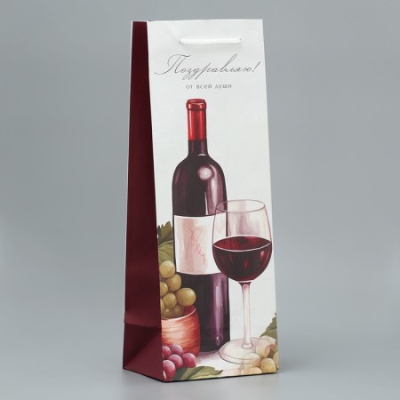 Gift package for a bottle, packaging, “with all my heart”, 36 x 13 x 10 cm-2