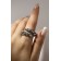 Ring "Right" Dragon in hibernation, color black silver, dimensionless