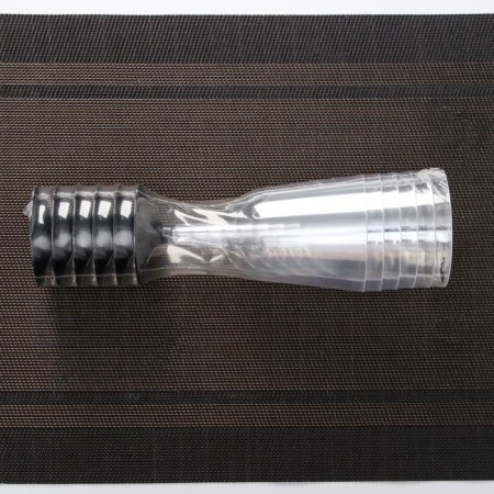 Plastic disposable glass for wine, 200 ml, transparent color-9