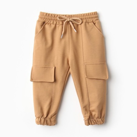 Pants for a boy, beige color, height 104 cm