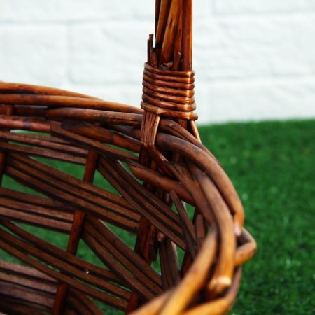 A set of wicker baskets, willow, 3 pcs., Brown, oval-1
