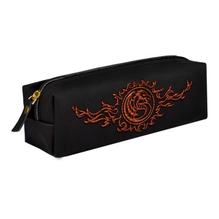 Penal soft, 1 department, 55 x 195 x 60 mm, voluminous, polyurethane, embroidery, Phoenix "Fire Dragon", with a lodge