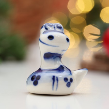 Souvenir "Snake of Pups", Gzhel, 3.5 cm-1