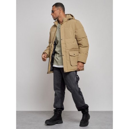 Extensive male winter park, size 54, beige color-2