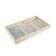 Breakfast table "metal" glass surface 50x30cm