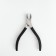 Pigitan nippers, hidden spring, rubberized pen, 11 cm, blade length - 12 mm, silver/black color