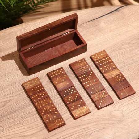 Game table "Domino" 20x7x5.5 cm, tree shisham-3