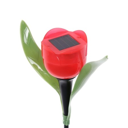 Garden lamp on the solar battery "Tulip Red", 4.5 × 29 × 4.5 cm, 1 LED, glow white-4