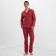 Pajama New Year's male kaftan "cage", red color, size 48