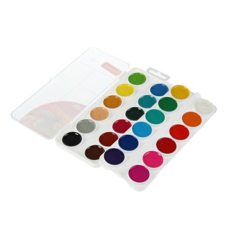 Watercolor 24 colors, "gamma" "cartoons", without a brush, in a plastic box-2