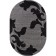 Oval Merinos Platinum carpet, size 200x300 cm, color Gray-Black