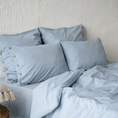 Set of pillowcases "Boyle", size 70x70 cm, blue color, 2 pcs