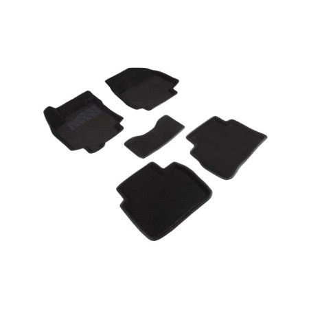 Pile rug for Nissan Tiida, 2007-2015, black