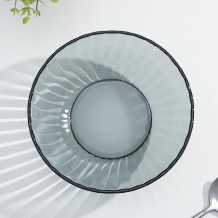 ELICA salad bowl, D = 20 cm, glass, Lava Grey-1